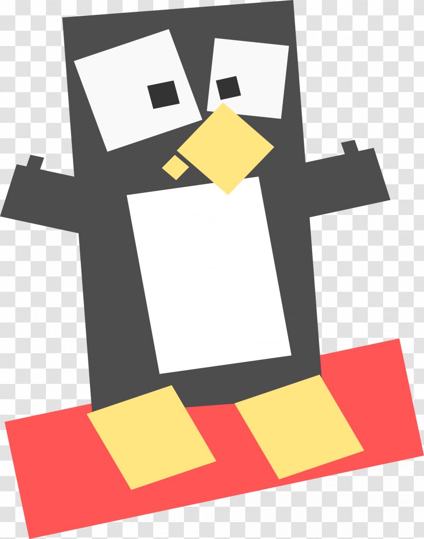 Little Penguin Square Clip Art - Yellow Transparent PNG