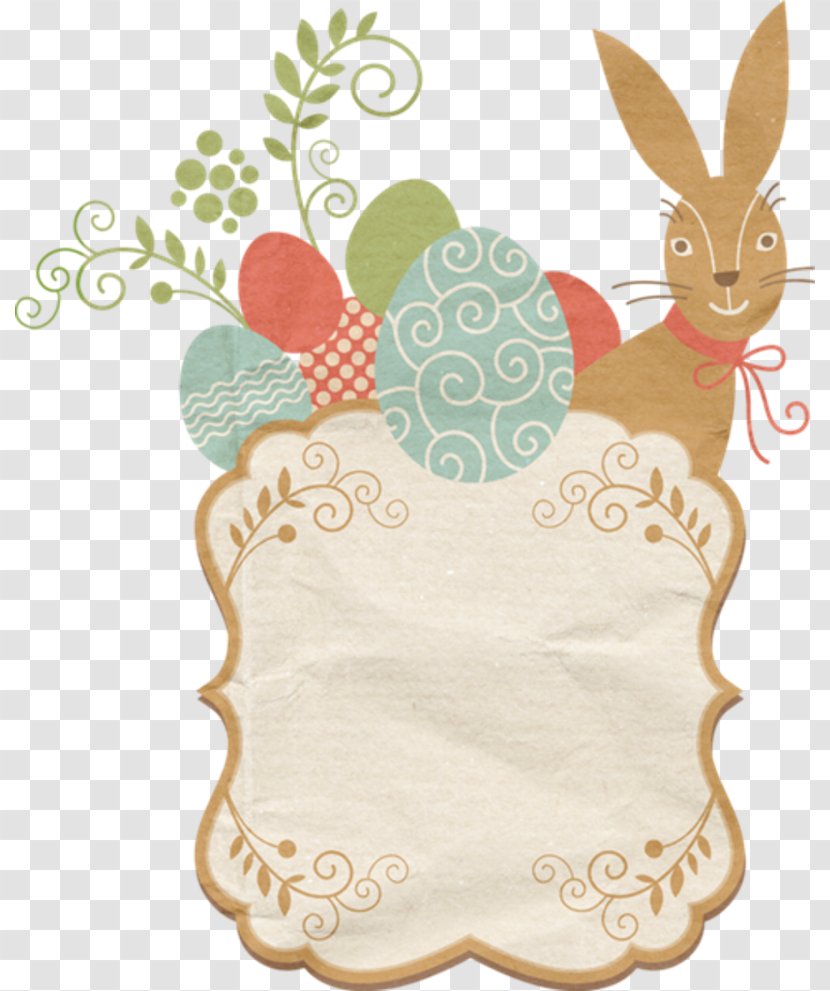 Easter Bunny Paper Egg Sticker - Carton Transparent PNG