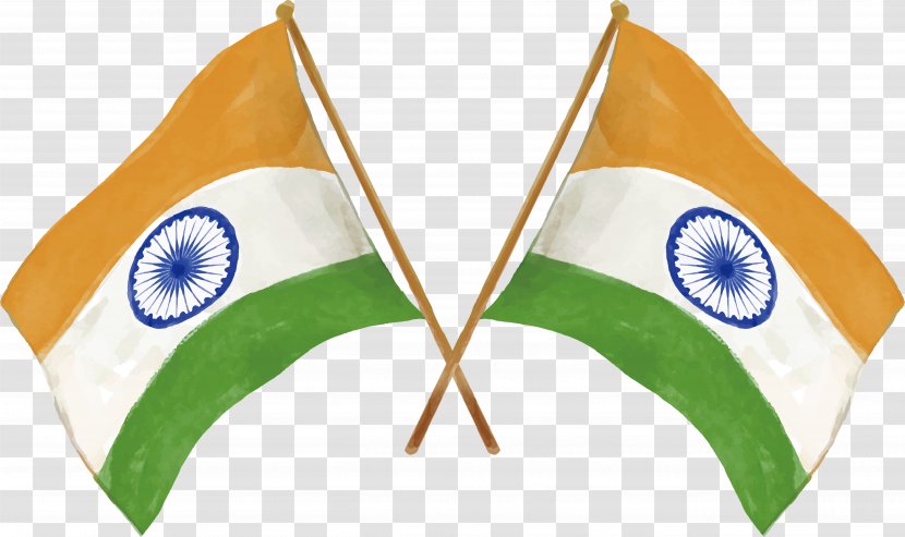 Flag Of India National - Hand Painted Cross Transparent PNG