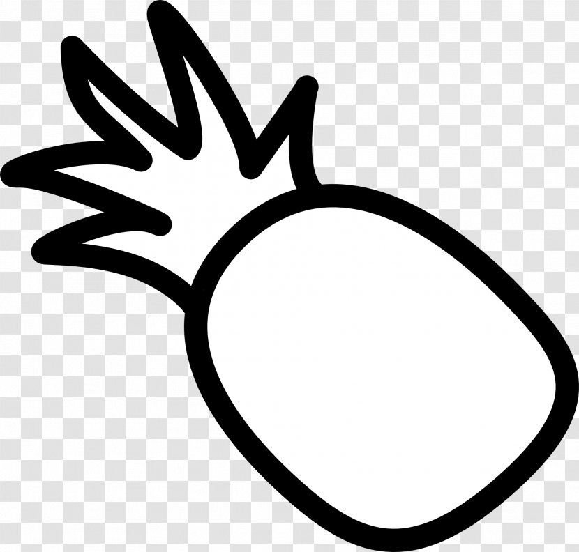 Pineapple Black Rot And White Clip Art - Hand - Cliparts Transparent PNG