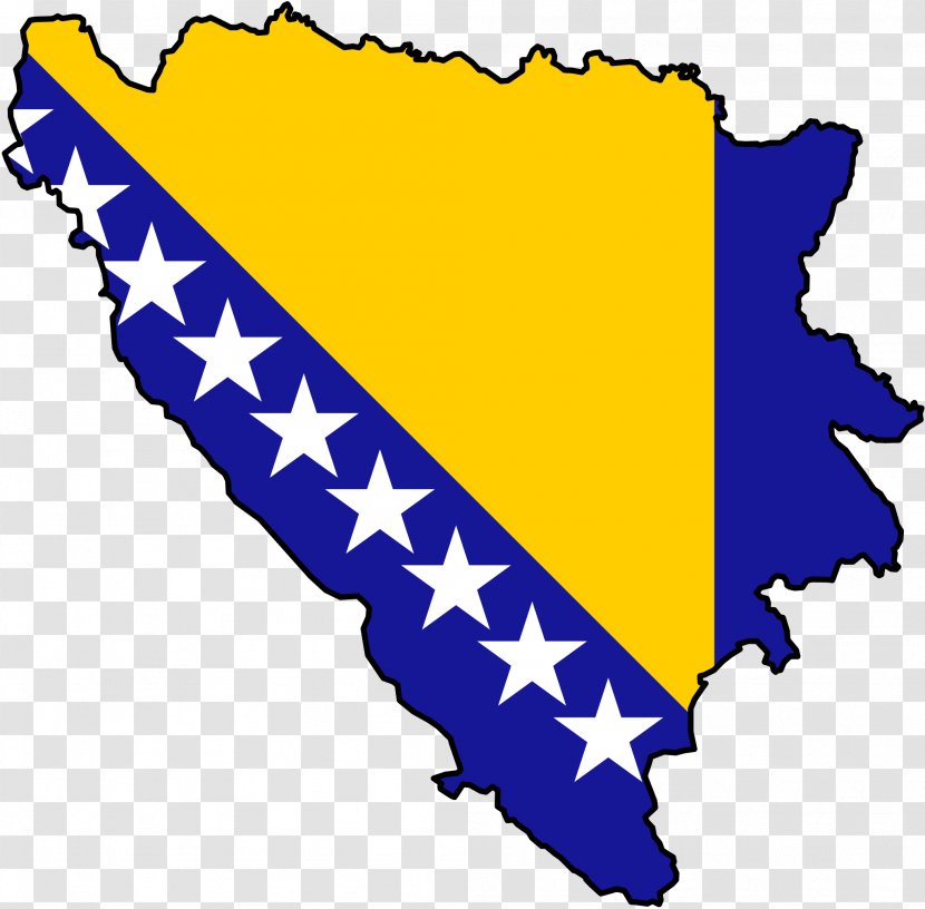 Flag Of Bosnia And Herzegovina Map Bosnian - Symmetry - 60th Transparent PNG