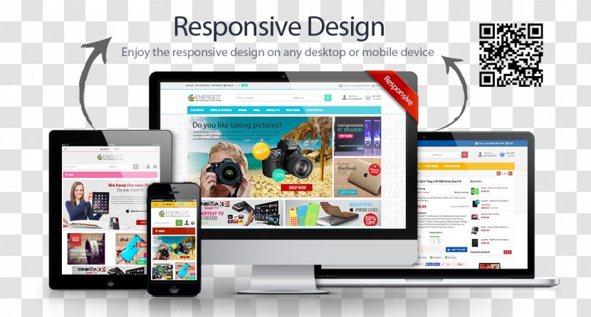 Responsive Web Design Computer Software Shopping Cart Theme E-commerce - Media - Ui Transparent PNG