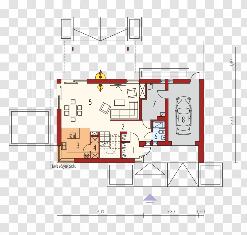 Floor Plan House Altxaera Rzut - Architecture - Design Transparent PNG