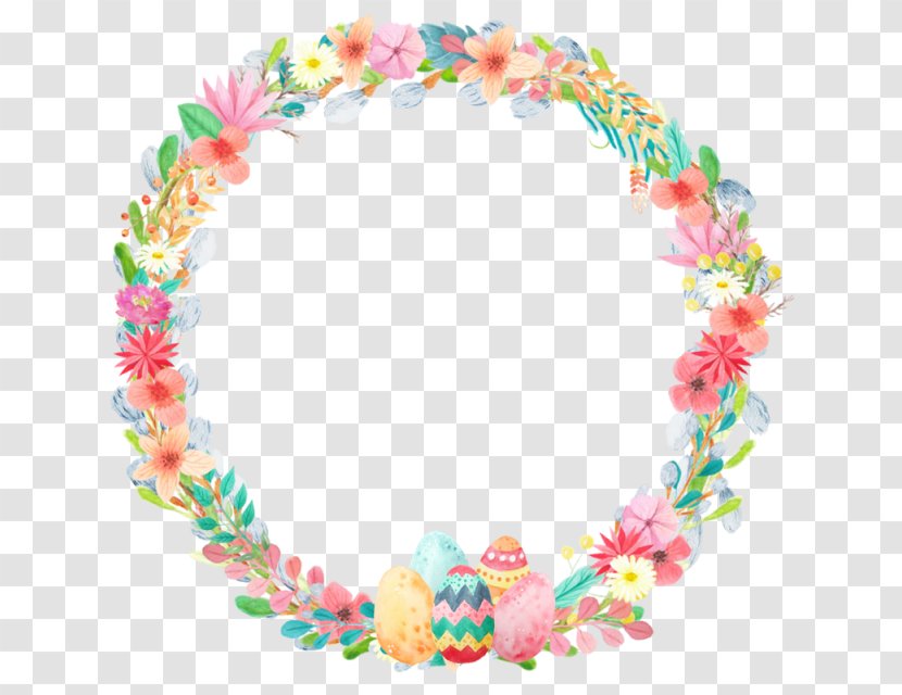 Easter Sticker - Redbubble - Blue Wreath Transparent PNG