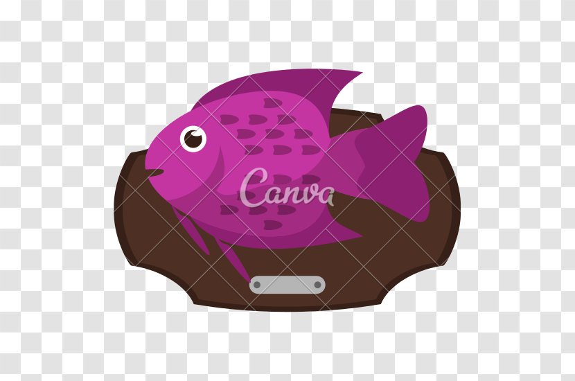 Fish Cartoon - Purple - Magenta Helmet Transparent PNG