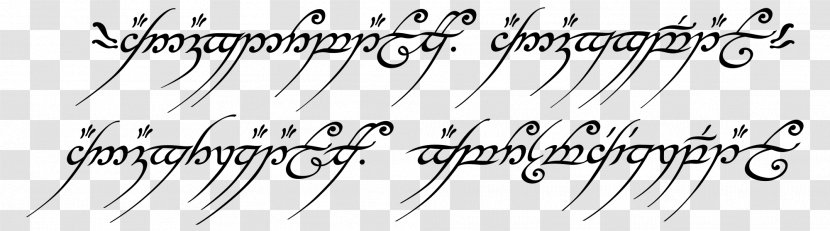 The Lord Of Rings Gandalf Sauron Isildur One Ring - Calligraphy Transparent PNG