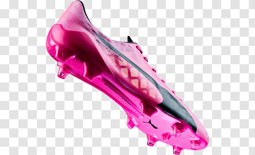 Cleat Shoe Football Boot Puma Track Spikes - Pink Transparent PNG