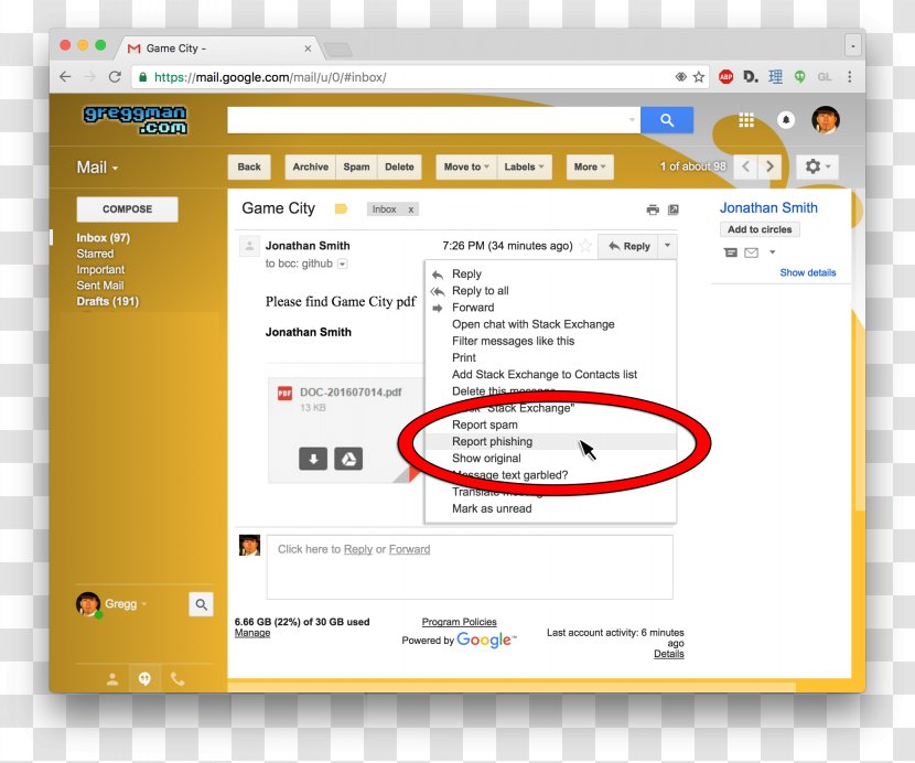 Gmail Email Attachment Outlook.com Google - Con Artist Transparent PNG