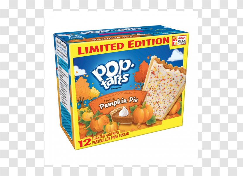 Kellogg's Pop-Tarts Frosted Pumpkin Pie Toaster Pastries Pastry Frosting & Icing - Snack - Cookie Cake Transparent PNG