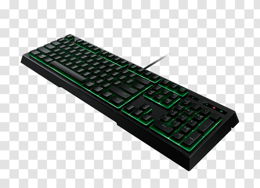 Computer Keyboard Razer Inc. Membrane Keycap Gaming Keypad - Electronic Device - Green Mechanical Transparent PNG