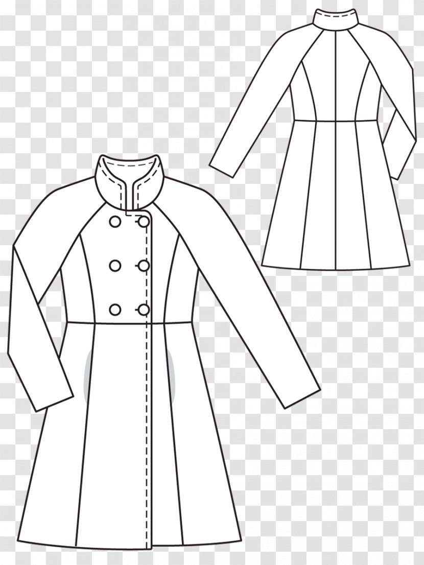 Lab Coats Dress Burda Style Sewing Pattern - Collar Transparent PNG