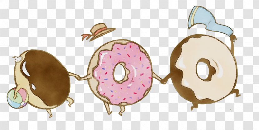 Watercolor Animal - Doughnut - Pink Transparent PNG