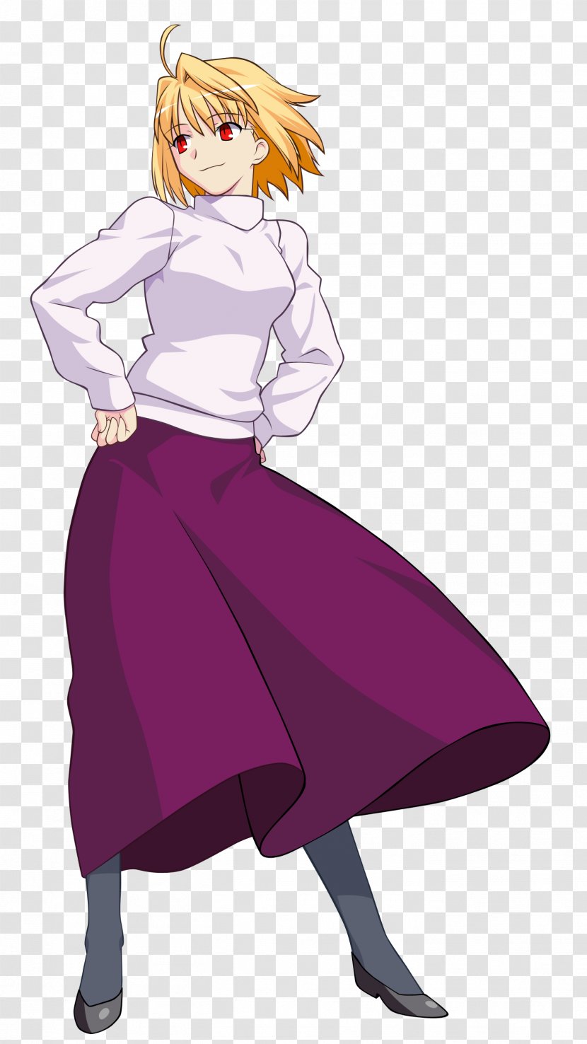 Arcueid Brunestud Tsukihime Melty Blood Fate/stay Night Saber - Watercolor Transparent PNG