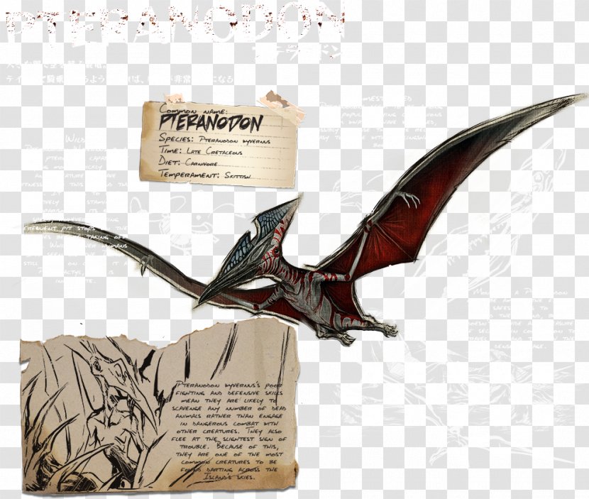 Pteranodon ARK: Survival Evolved Quetzalcoatlus Pterosaurs Late Cretaceous - Therizinosaurus - Dinosaur Transparent PNG