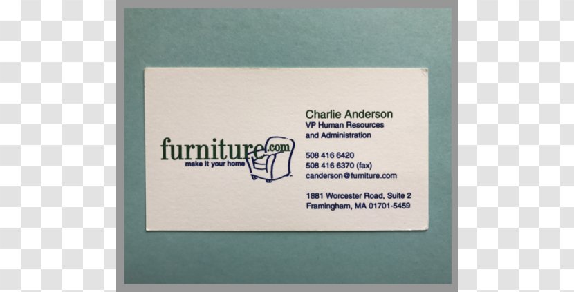 Brand Font - Material - Furniture Business Card Transparent PNG