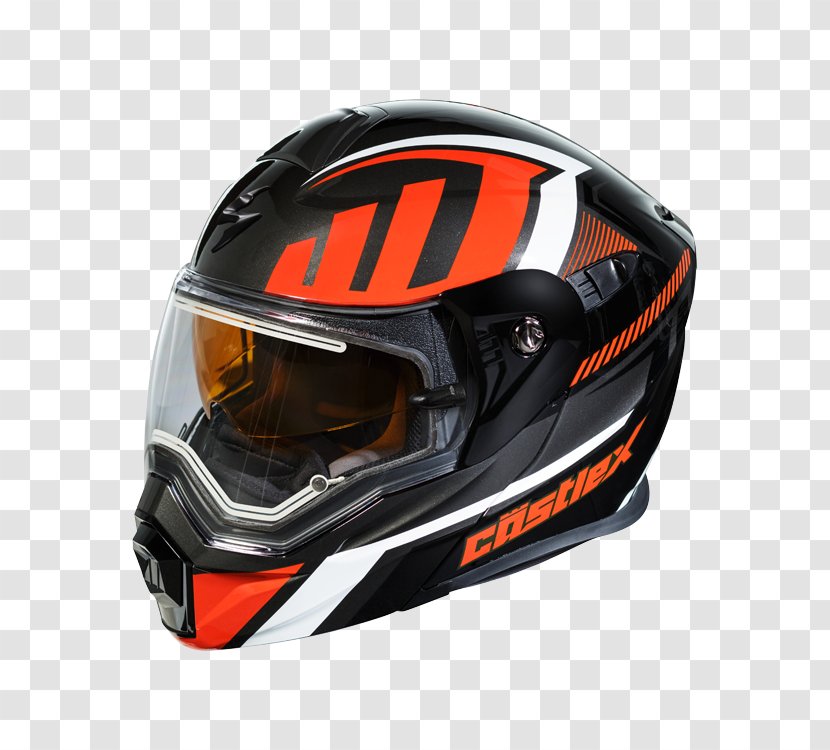 Bicycle Helmets Motorcycle Ski & Snowboard Lacrosse Helmet - Orange - Visor Transparent PNG
