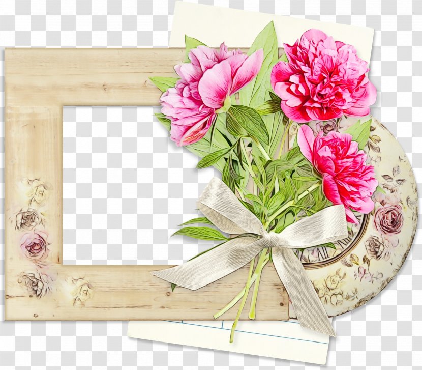 Pink Flower Frame - Peony - Bouquet Transparent PNG