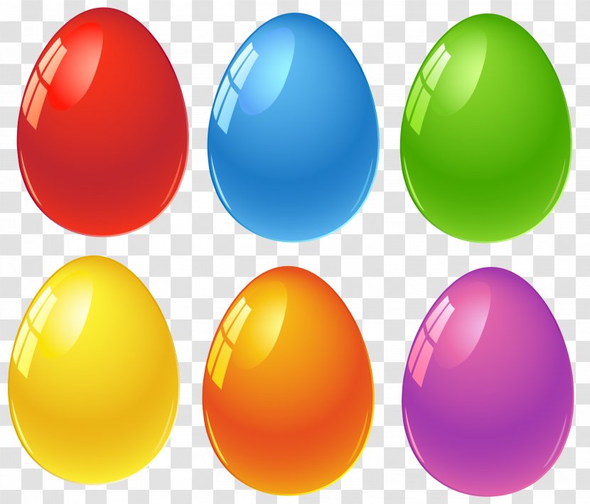 Red Easter Egg Clip Art - Colored Eggs Clipart Transparent PNG