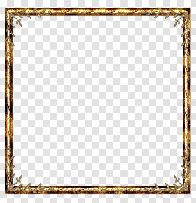 Picture Frames Gold Leaf - Yellow - Golden Frame Transparent PNG