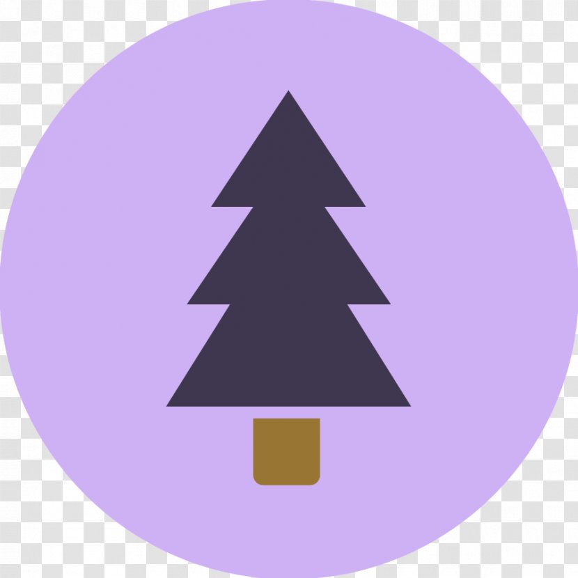 Christmas Tree Symbol Silhouette - Purple Transparent PNG