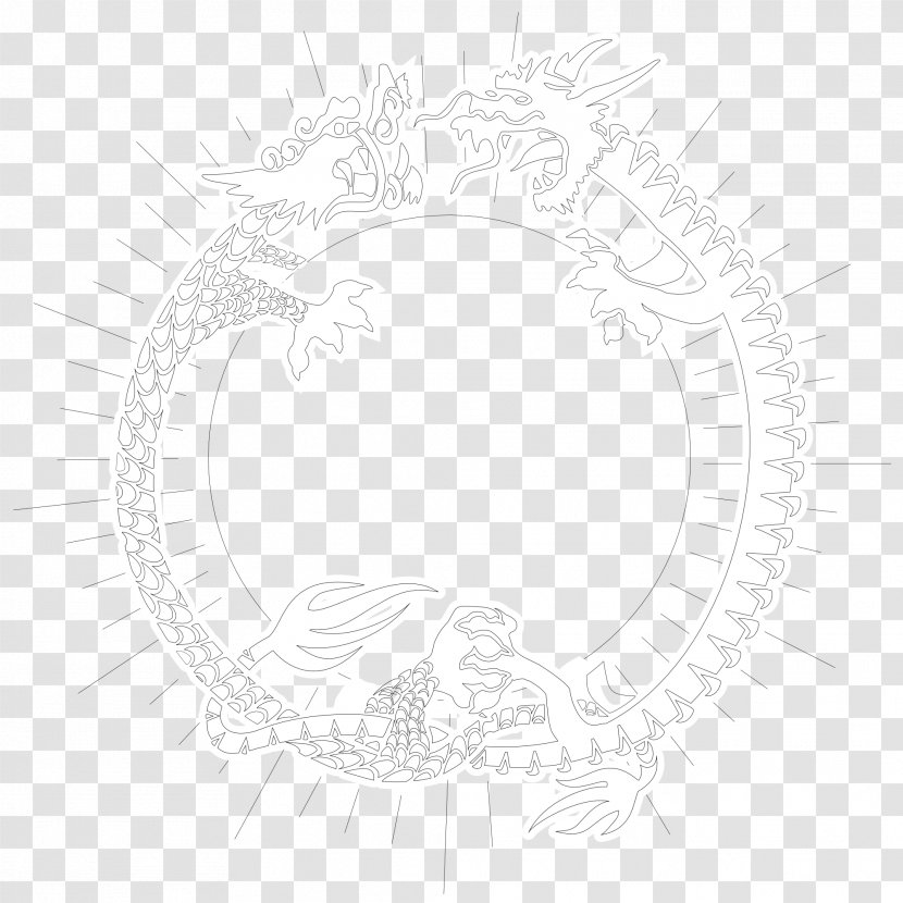 Line Art White Circle Sketch - Tree Transparent PNG