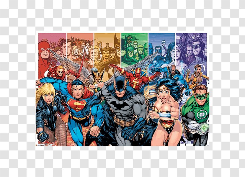 Justice League Superman Poster DC Comics - Batman V Dawn Of - Supergirl New 52 Transparent PNG