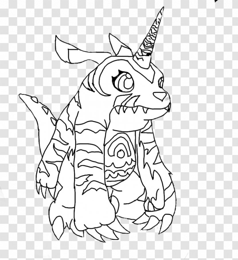 Line Art Whiskers Drawing /m/02csf - Cartoon - Gabumon Transparent PNG