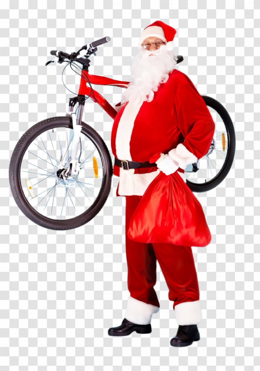 Santa Claus - Vehicle - Bicycle Wheel Transparent PNG