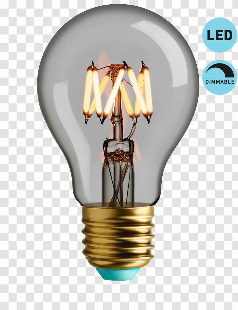 Incandescent Light Bulb Plumen LED Lamp Edison Screw - Luminous Flux - Material Transparent PNG