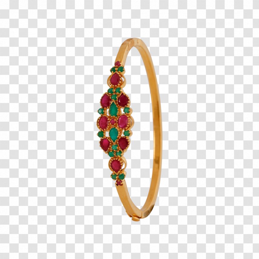 Lalithaa Jewellery Bangle Bracelet Gemstone - Jewelry Making - Ruby Transparent PNG