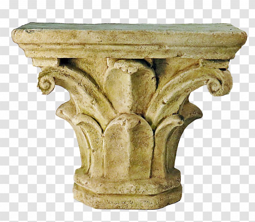 Table Stone Carving Cast Furniture Column - Marble Pillar Transparent PNG