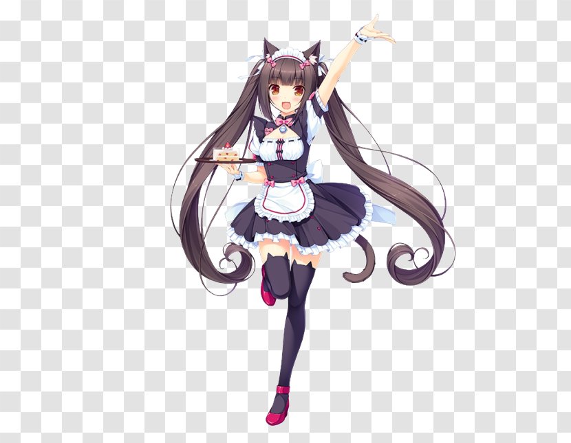 Nekopara French Maid Cosplay Catgirl - Cartoon Transparent PNG