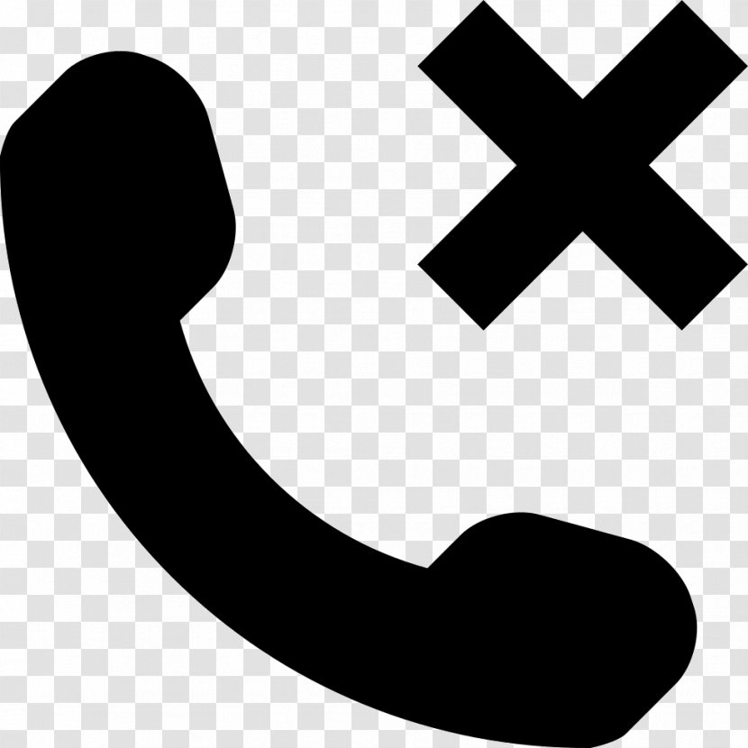 Telephone Call Symbol Missed Mobile Phones - Black And White Transparent PNG