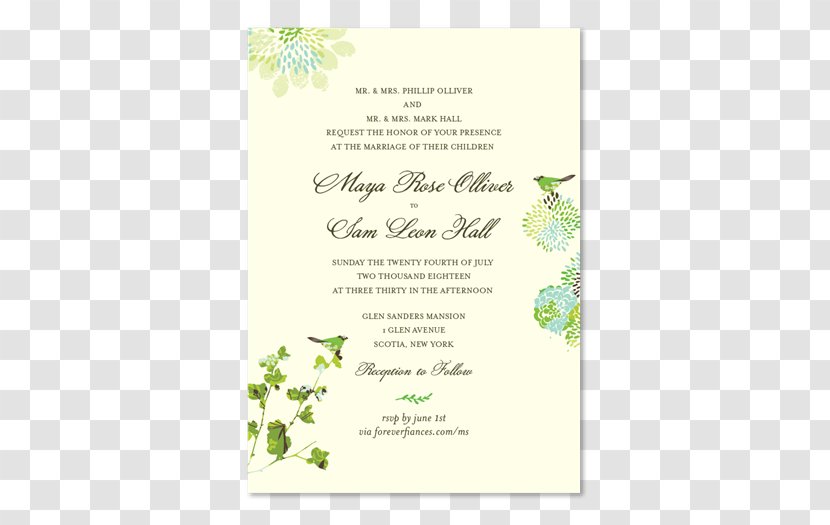 Wedding Invitation Paper Green Rehearsal Dinner - Flower - Autumn Card Mushroom Watercolor Transparent PNG