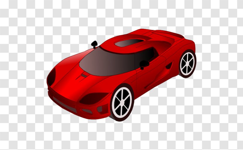 Sports Car Clip Art - Orange Transparent PNG