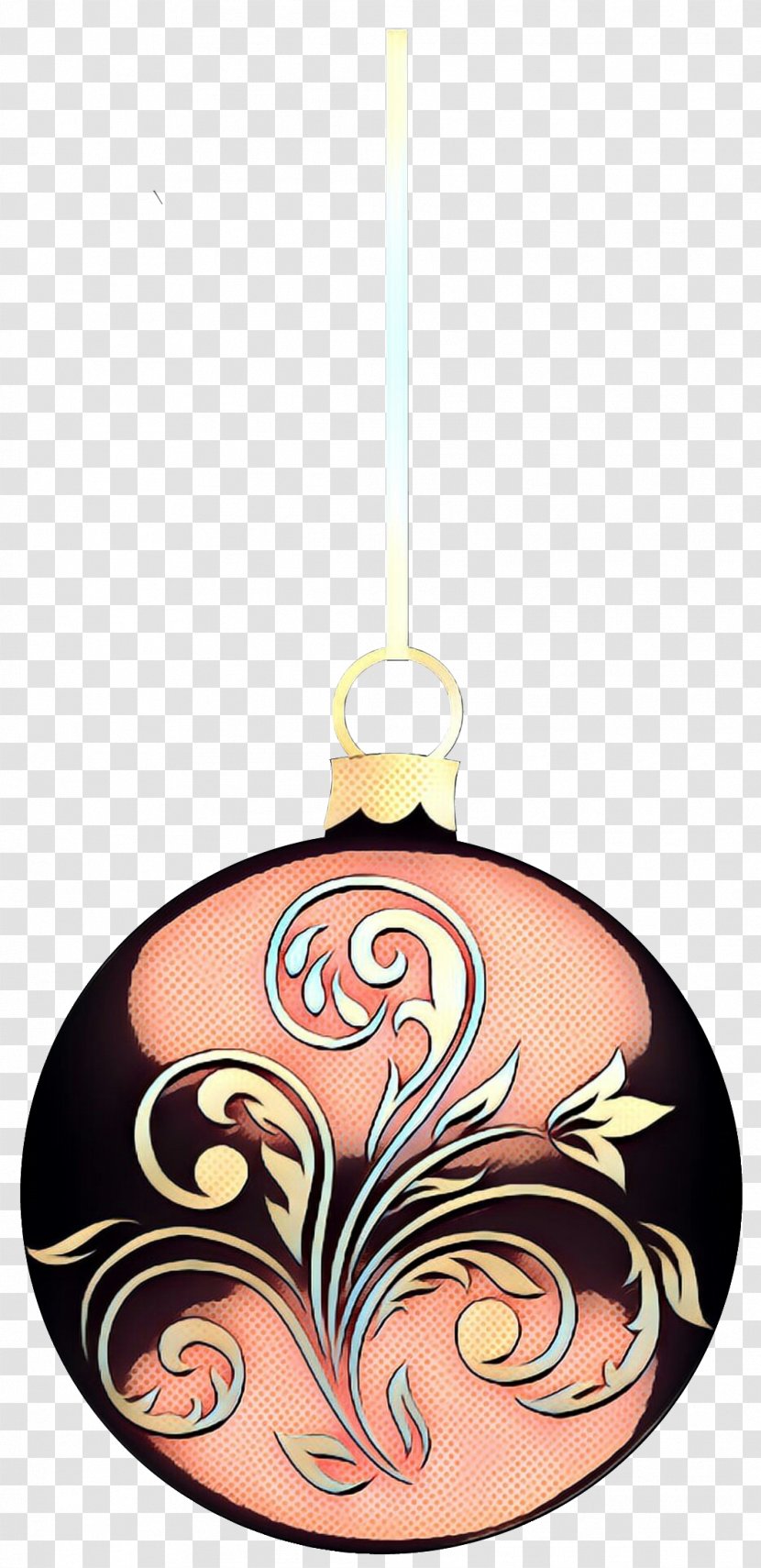 Vintage Christmas - Peach - Pendant Plant Transparent PNG