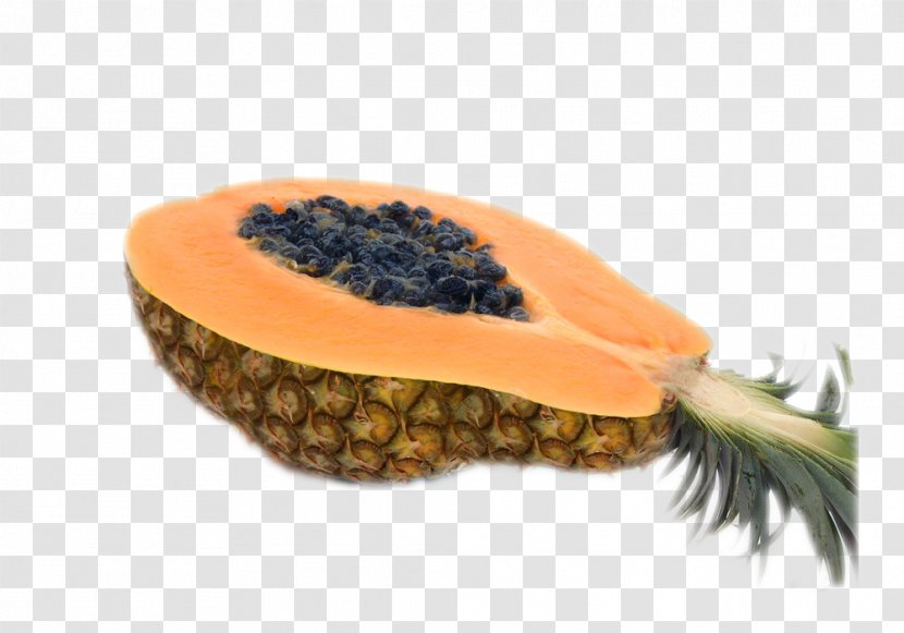 Papaya Pineapple White Tea Vegetarian Cuisine Green - Auglis - And Fruit Hybrids Transparent PNG