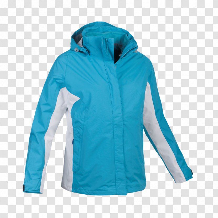 Hoodie Blue Turquoise Shirt Jacket - Neck Transparent PNG