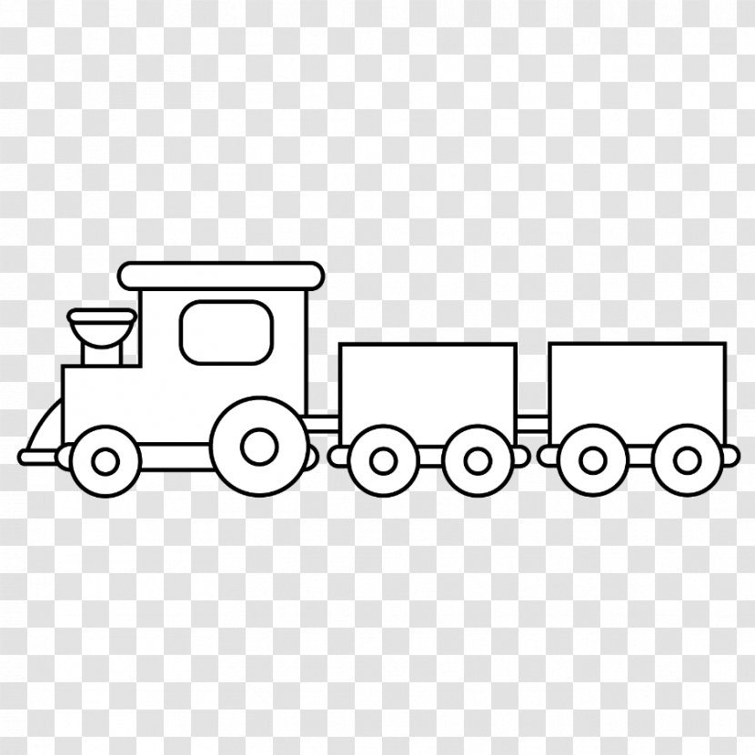 Train Drawing Transport Coloring Book Child - Line Art Transparent PNG