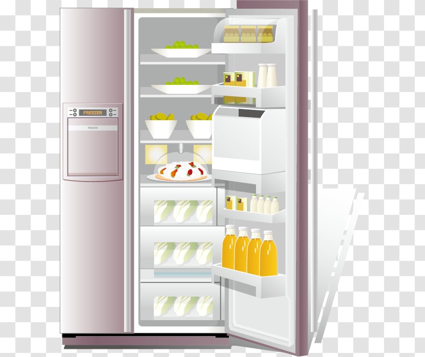 Refrigerator Euclidean Vector - Kitchen Appliance - Material, Transparent PNG