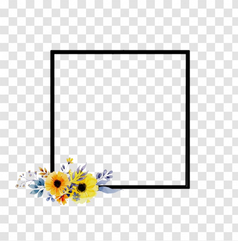 Background Flowers Frame - Rectangle - Wildflower Transparent PNG