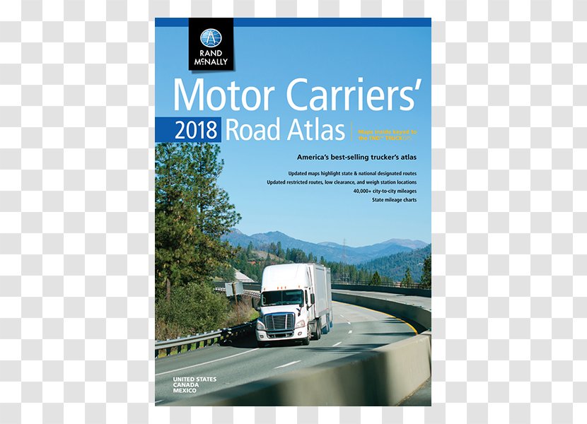 2018 Rand McNally Motor Carriers' Road Atlas: McRa 2009 The Atlas Large Scale: United States Scale Lsra - Brand Transparent PNG