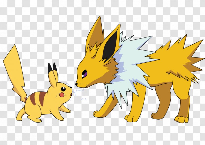 Pikachu Red Fox Jolteon Pokémon Eevee - Silhouette Transparent PNG