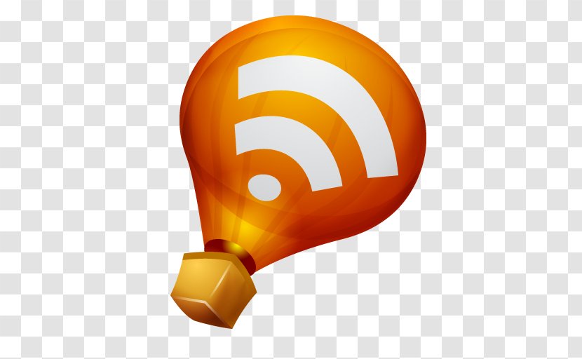 RSS Web Feed Blog Icon Design - Orange - Millions Transparent PNG