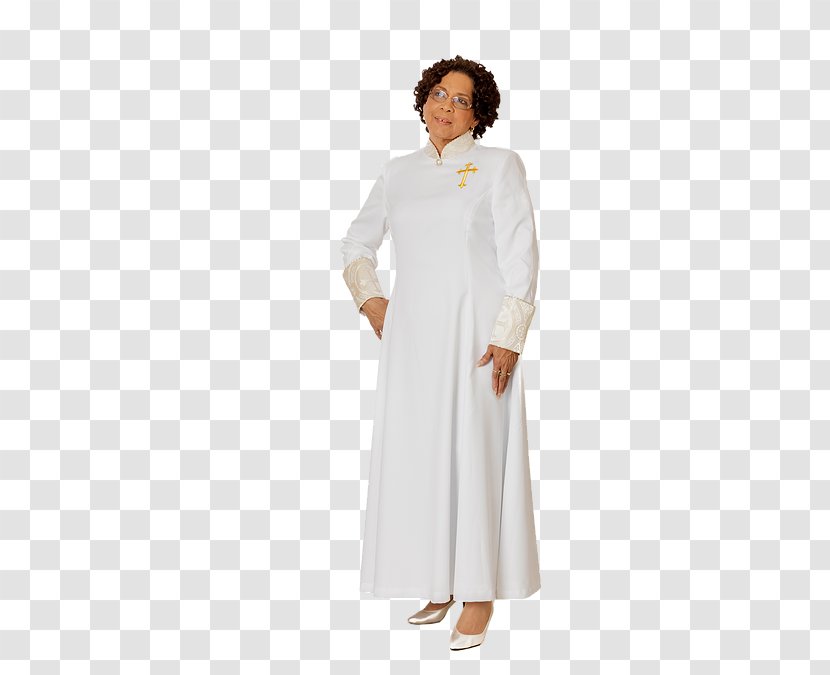 Robe Dress Formal Wear Lab Coats Gown - White - Naomi Scott Transparent PNG