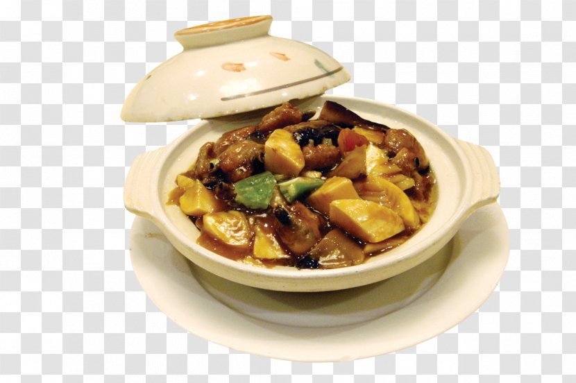 American Chinese Cuisine Chicken Vegetarian Mushroom - Double Pot Slip Transparent PNG