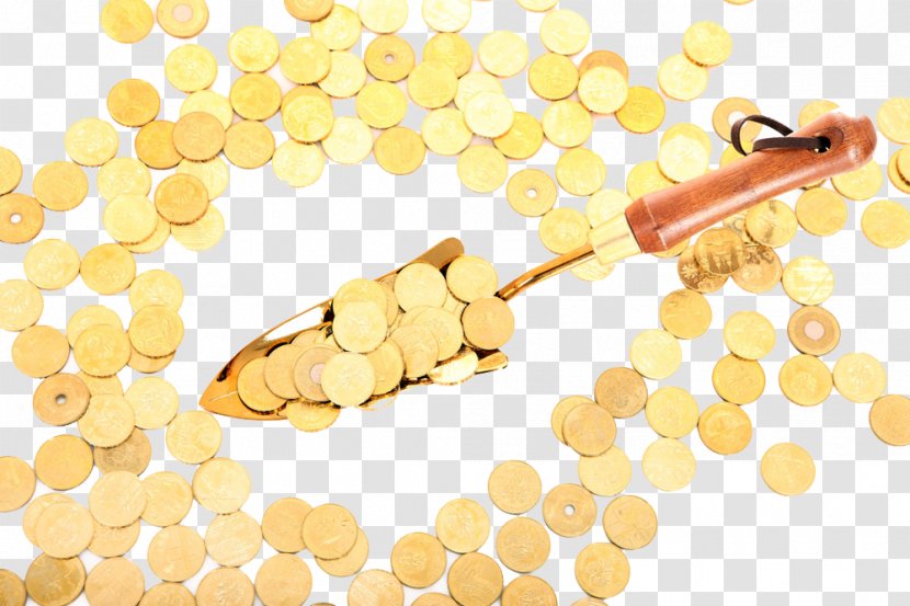 Gold Coin Money Shovel - Commerce - Montreal High-definition Deduction Material Transparent PNG