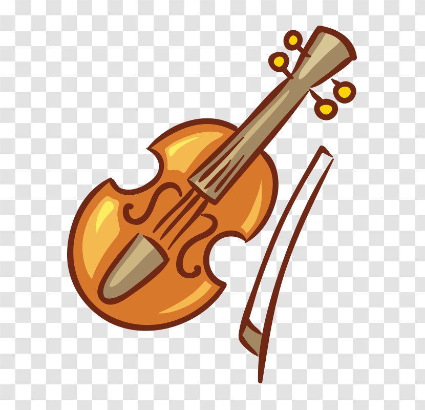 Violin Musical Instrument Cartoon - Watercolor Transparent PNG