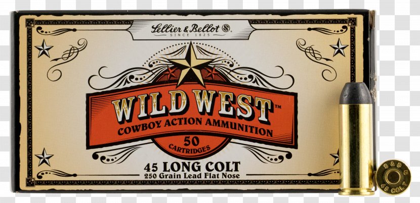 .22 Winchester Magnum Rimfire Sellier & Bellot .45 Colt Cartridge ACP - Label Transparent PNG