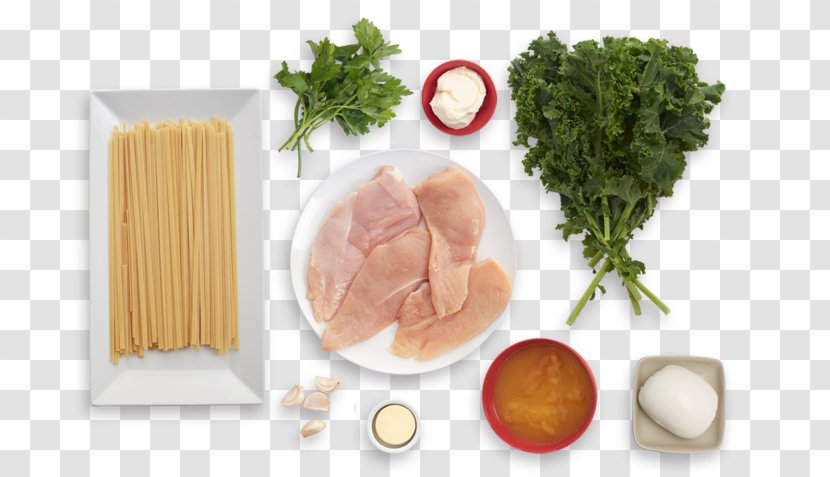 Vegetarian Cuisine Leaf Vegetable Pasta Fettuccine Wrap - Baked Chicken Transparent PNG